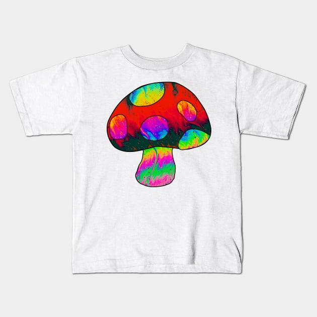 Trippy Shroom Kids T-Shirt by lolosenese